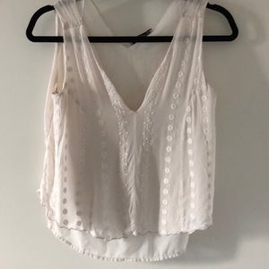 Cream colored, layered tank